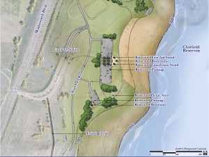 Map of Swim Beach area