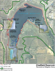 Map of Chatfield Reservoir